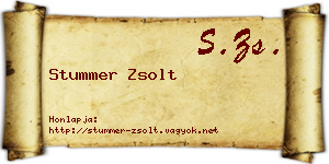 Stummer Zsolt névjegykártya